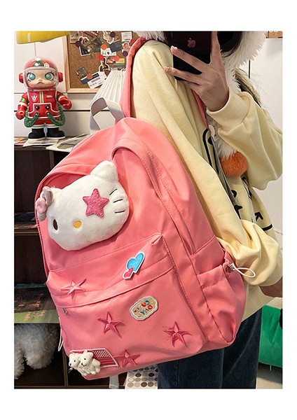 Yeni Orijinal Büyük Kapasiteli Y2K Sevimli Ins Yumuşak Kız Sırt Çantası Öğrenci Okul Çantası Üniversite Öğrencisi Lise Öğrencisi Yıldız Sırt (Yurt Dışından) fiyatları