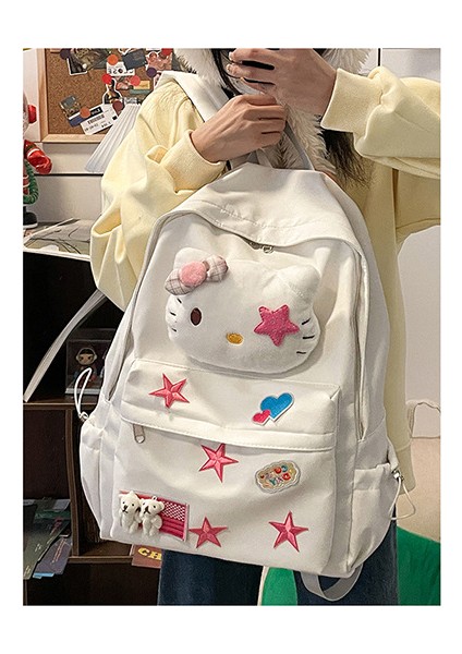 Yeni Orijinal Büyük Kapasiteli Y2K Sevimli Ins Yumuşak Kız Sırt Çantası Öğrenci Okul Çantası Üniversite Öğrencisi Lise Öğrencisi Yıldız Sırt (Yurt Dışından) fırsatları