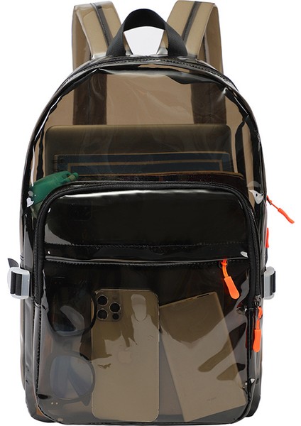 Yeni Şeffaf Pvc Sırt Çantası Sınır Ötesi Trend Öğrenci Moda Sırt Çantası Rahat Yüksek Görünümlü Büyük Kapasiteli Okul Çantası (Yurt Dışından)