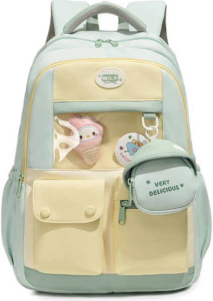Kadın Ortaokul Öğrencileri Için Yeni Kore Tatlı Sırt Çantası Japon Tarzı Ağrı Çantası Büyük Kapasiteli Okul Çantası Kadınlar Için Yüksek Görünümlü Öğrenci Sırt Çantası (Yurt Dışından)