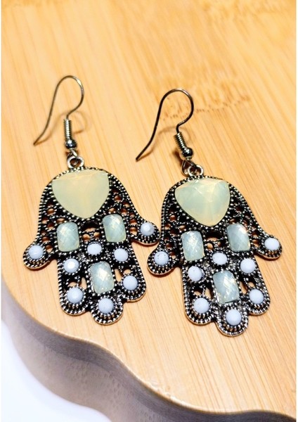 Lüks Renkli Figürlü Otantik Küpe