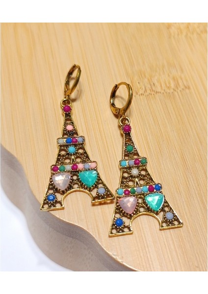 Lüks Renkli Figürlü Otantik Küpe