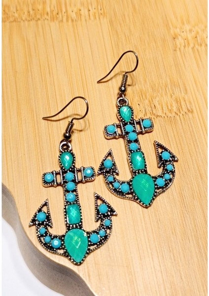 Lüks Renkli Figürlü Otantik Küpe