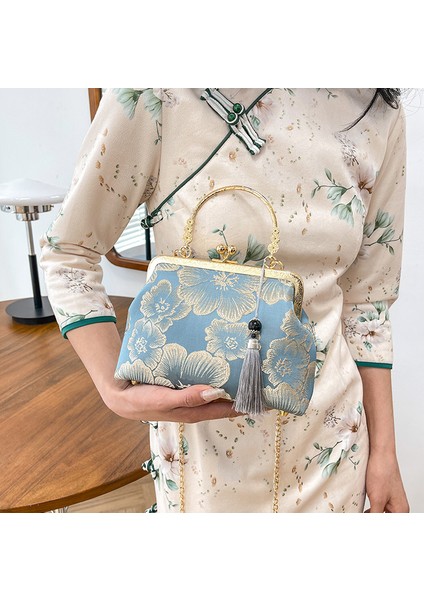 Yeni Moda Kabartmalı Büyük Çiçek Yüksek Kaliteli Cheongsam Çanta El Çanta Ziyafet Çanta Kadın Çanta Hediye Çanta Podyum Çanta Omuz Crossbody (Yurt Dışından) fiyatları