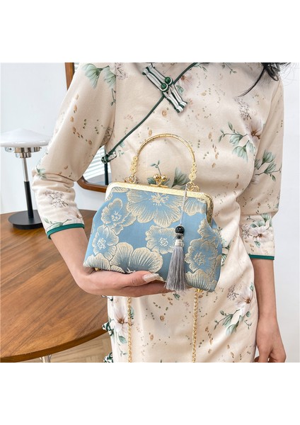 Yeni Moda Kabartmalı Büyük Çiçek Yüksek Kaliteli Cheongsam Çanta El Çanta Ziyafet Çanta Kadın Çanta Hediye Çanta Podyum Çanta Omuz Crossbody (Yurt Dışından) indirimleri
