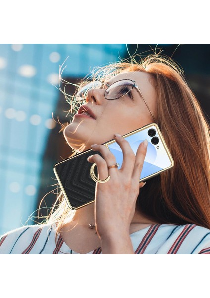 Samsung Galaxy Z Flip7 Için Dream Metal Halka Pu Telefon Kılıfı (Yurt Dışından) indirimleri