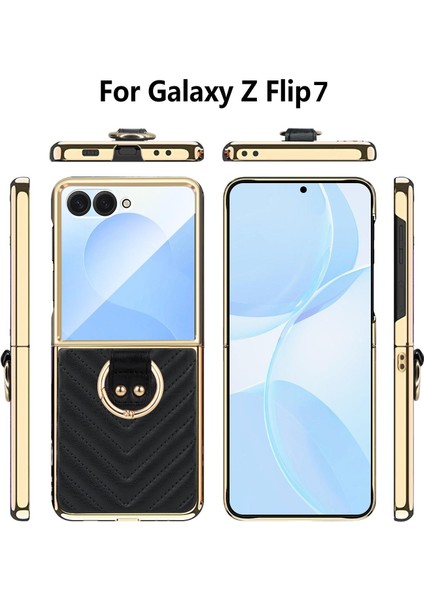 Samsung Galaxy Z Flip7 Için Dream Metal Halka Pu Telefon Kılıfı (Yurt Dışından) modelleri