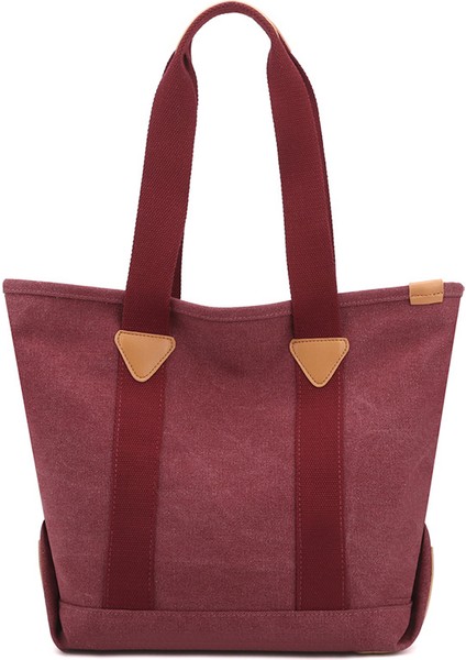 Büyük Kapasiteli Düz Renk Omuz Çantası, Şık Yumuşak Kanvas Çanta, Kadınlar Için Yeni Stil Günlük Çanta El Çantası (Yurt Dışından)