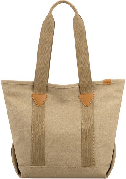 Büyük Kapasiteli Düz Renk Omuz Çantası, Şık Yumuşak Kanvas Çanta, Kadınlar Için Yeni Stil Günlük Çanta El Çantası (Yurt Dışından)