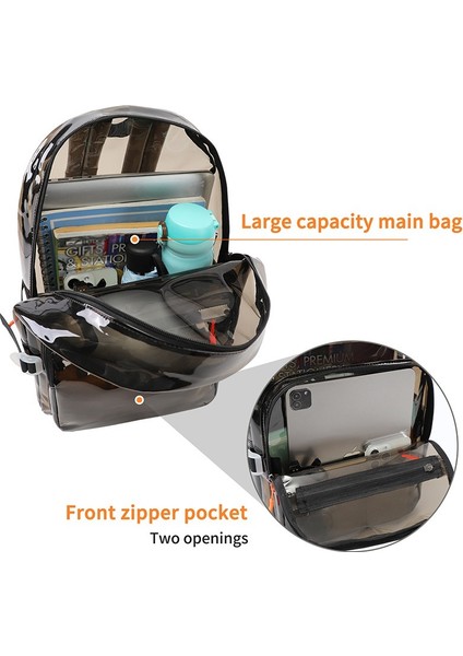 Yeni Şeffaf Pvc Sırt Çantası Sınır Ötesi Trend Öğrenci Moda Sırt Çantası Rahat Yüksek Görünümlü Büyük Kapasiteli Okul Çantası (Yurt Dışından) fiyatları