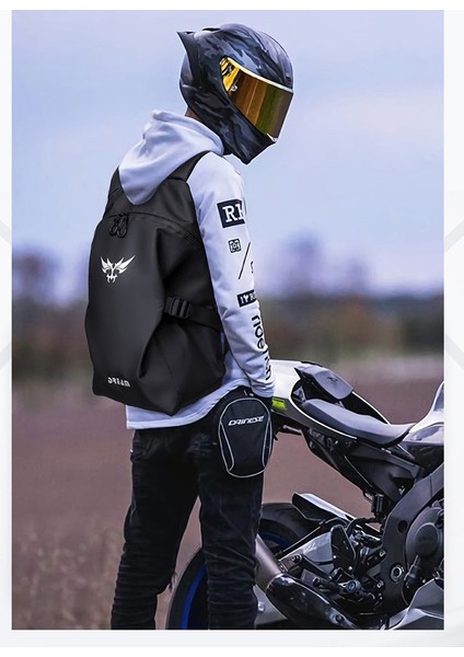 Yeni Motosiklet Kask Çantası Tam Kask Şövalye Çantası Büyük Kapasiteli Su Geçirmez Motosiklet Seyahat Ekipmanı Çantası Erkek ve Kadın Omuz Motosiklet Saklama (Yurt Dışından) fiyatları