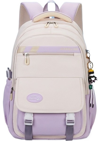 2025 Yeni Büyük Kapasiteli Ilkokul Kız Okul Çantası Ortaokul Öğrencisi Sırt Çantası Modaya Uygun Kolej Tarzı Kız (Yurt Dışından)