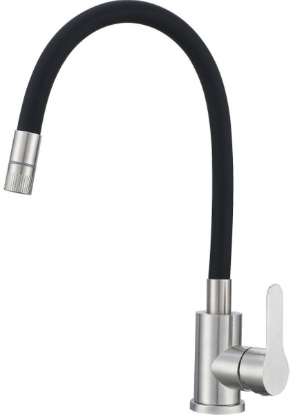 Mutfak Lavabo Bataryası, 304 Paslanmaz Çelik, Gerilebilir Silikon, Sıcak ve Soğuk (Yurt Dışından)