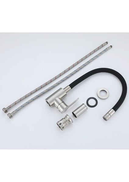 Mutfak Lavabo Bataryası, 304 Paslanmaz Çelik, Gerilebilir Silikon, Sıcak ve Soğuk (Yurt Dışından) fiyatları