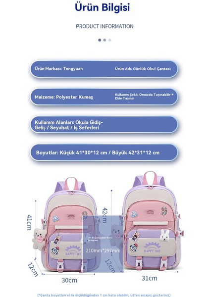 2025 Yeni Kore Ortaokul ve Lise Öğrenci Kız Sırt Çantası Büyük Kapasiteli Hafif Yük Azaltma Su Geçirmez Çocuk Okul Çantası (Yurt Dışından) modelleri
