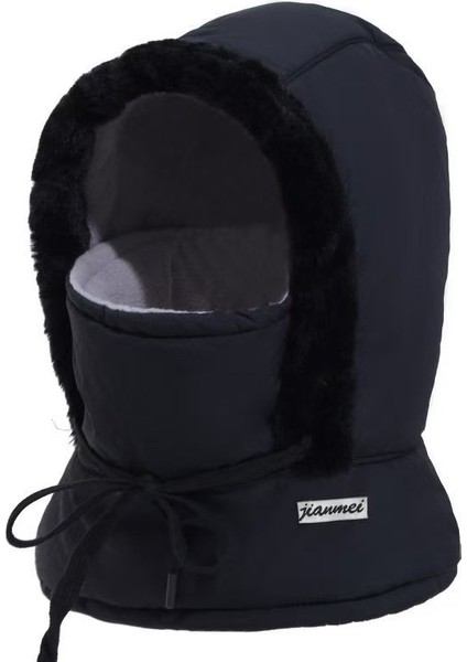 Dış Mekan Bisiklet Için Yünleme, Kalınlaştırılmış, Isıtıcı, Rüzgar Geçirmez ve Soğuktan Koruyan Boyunlu Pamuklu Şapka (Yurt Dışından)