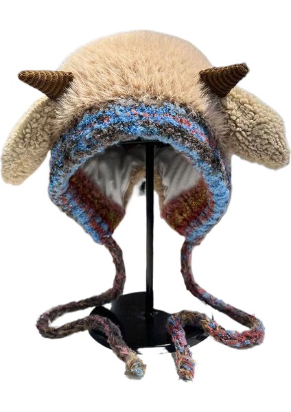 Isıtmalı, Triko, Sevimli Küçük Yün Kulak Koruyucu Şapka (Yurt Dışından)