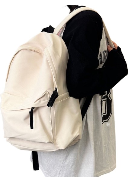 Kadın Ortaokul Öğrencileri Için Yeni Kore Tarzı Ins Okul Çantası, Büyük Kapasiteli Basit Katı Renkli Sırt Çantası, Ortaokul ve Lise Üniversite (Yurt Dışından)