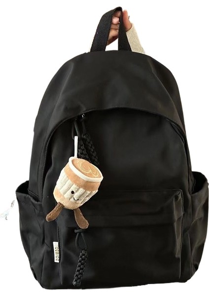 Yeni Japon Ins Kampüs Rahat Katı Renkli Okul Çantası Basit ve Çok Yönlü Hafif Sırt Çantası Lise Üniversite Öğrencisi Sırt Çantası Beyaz Beyaz (Yurt Dışından)