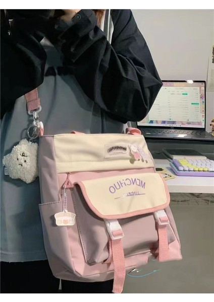 Ins Çok Yönlü Kolej Tarzı Messenger Çanta Ders Çantası Büyük Kapasiteli Tote Çanta Omuz Çantası Kız Öğrenci Sınıf Işe Gidip Gelme Çantası-Alibaba (Yurt Dışından) fırsatları