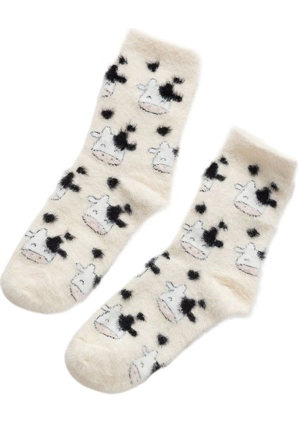 Yünle Kalınlaştırılmış Isıtmalı Vizon Keten Çorap (Yurt Dışından)