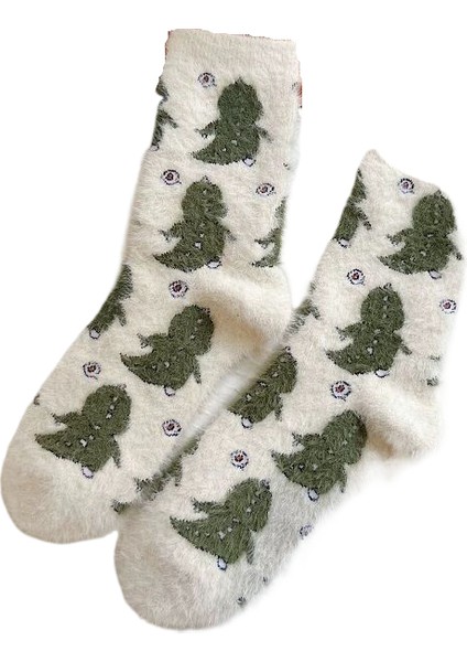 Yünle Kalınlaştırılmış Isıtmalı Vizon Keten Çorap (Yurt Dışından)