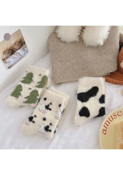 Yünle Kalınlaştırılmış Isıtmalı Vizon Keten Çorap (Yurt Dışından) fiyatları