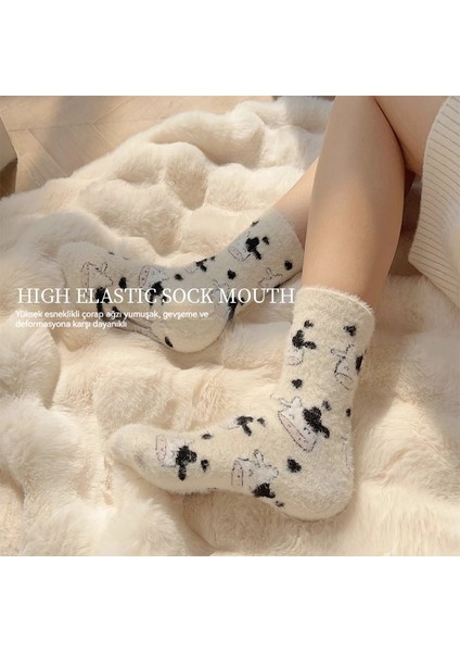 Yünle Kalınlaştırılmış Isıtmalı Vizon Keten Çorap (Yurt Dışından) modelleri
