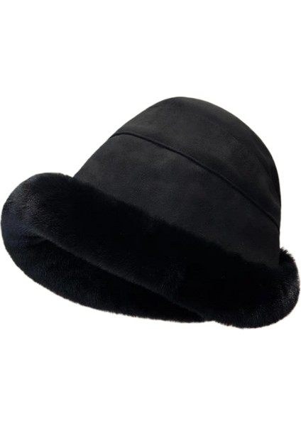 Peluş Kulak Koruyuculu, Başlığı Isıtmalı, Yün Katmanlı, Kalın ve Sevimli Yığın Şapka (Yurt Dışından)