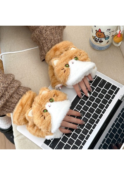 Sonbahar ve Kış Soğuğa Dayanıklı ve Sıcak Sevimli Kedi Yavrusu Üç Parçalı Turuncu Kedi Eldiven Eşarp Peluş Diz Peddesi Rüzgar Geçirmez Koruyucu (Yurt Dışından) modelleri