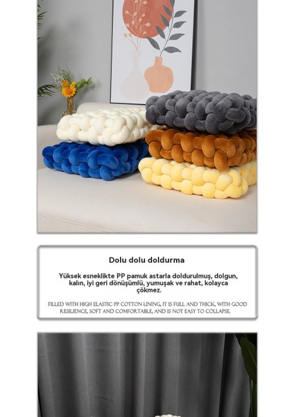 新款手工麻花背靠坐垫 (Yurt Dışından) fırsatları