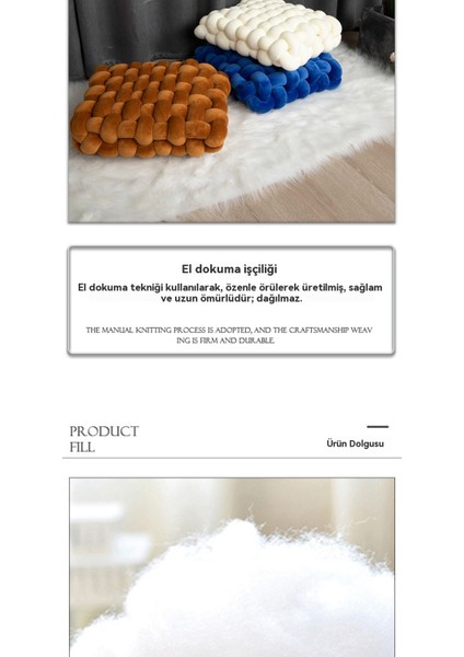 Yeni El Yapımı Bükülmüş Sırt Yastığı (Yurt Dışından) indirimleri