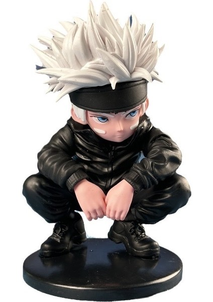 Jujutsu Kaisen Q Versiyonu Çömelme Gojo Satoru Anime Kutu Figür Modeli Süsleri (Yurt Dışından)