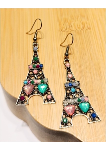 Lüks Renkli Figürlü Otantik Küpe