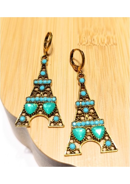 Lüks Renkli Figürlü Otantik Küpe