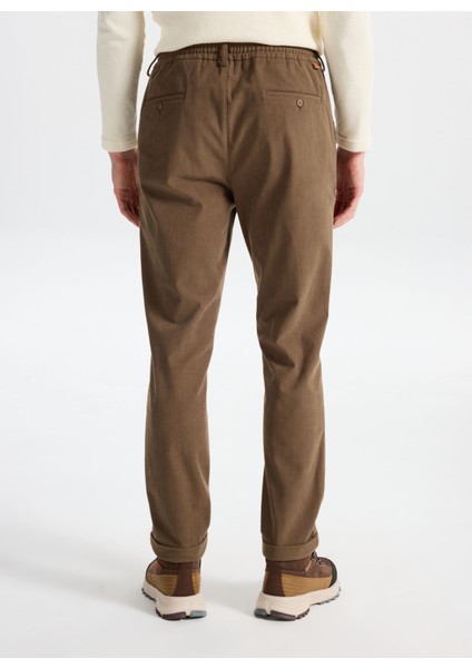 D5WM-PNT3899 Camel Relaxed Düz Erkek Pantolon indirimleri