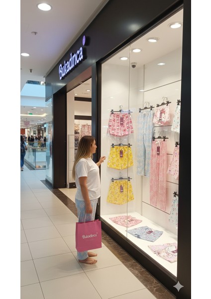 Papatya Kalp Desenli Açık Mavi Milan Kumaş Pijama Alt -BK1000022 fırsatları