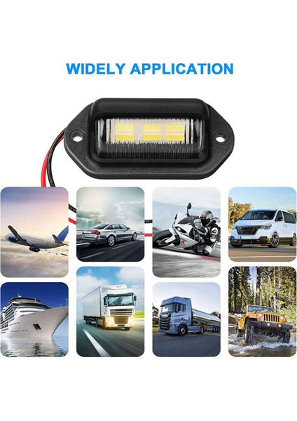 8pcs 12V LED Numara Plaka Plaka Işığı Otomobil Tekneleri Motosiklet Otomotiv Uçak Rv Kamyon Römork Dış Lambalar (Yurt Dışından) indirimleri