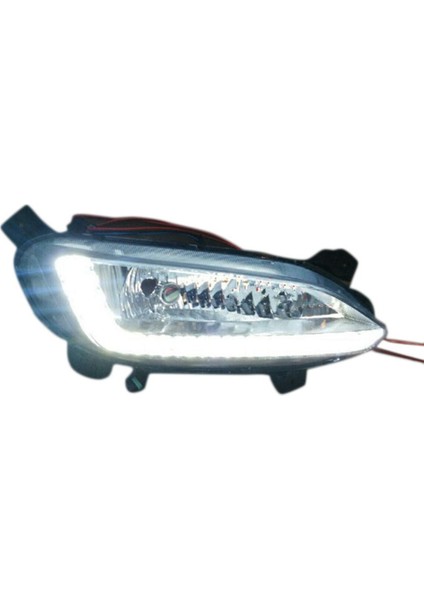 Araba Sol LED Drl Sis Işığı Hyundai Santa Fe IX45 2013-2017 Otomatik Sürüş Lambası Gündüz Çalışan Işık Tampon Lambası (Yurt Dışından) modelleri