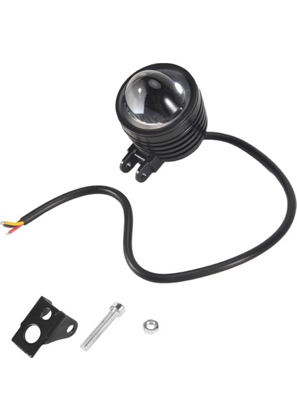 3 Inç Motosiklet Far 30W 6000LM Balık Gözü Motosiklet Işığı Sürüş Sis Spotları Beyaz+Kehribar Işık (Yurt Dışından)