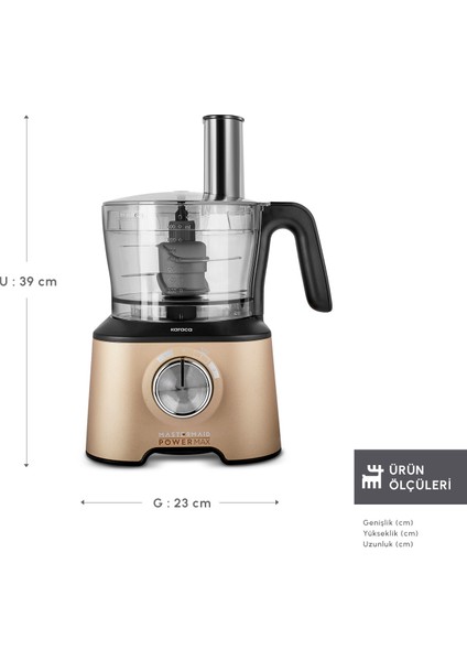 Mastermaid Power Max 11 in 1 2500w Mutfak Robotu Mineral Gold fiyatları