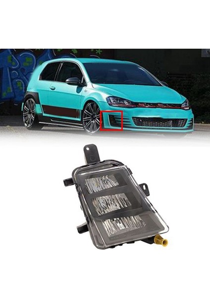 LED Ön Sağ Sis Lambası Drl Sis Lambası 5G0941700 Volkswagen Vw Golf 7 A7 Mk7 Gtı Gtd 2013-2017 (Yurt Dışından) fırsatları