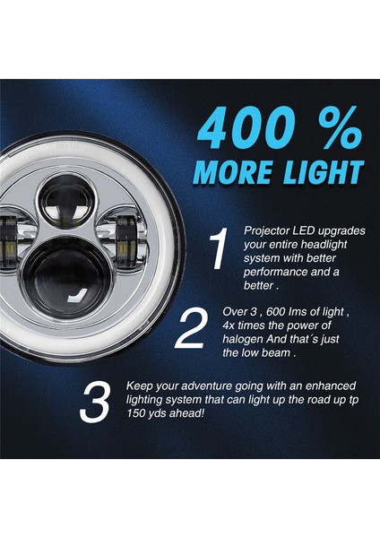 7 Inç LED Far, Yüksek Düşük Kirli Projektör Sarı+Beyaz Road King Street Glide Ultra Klasik Glide V-Star 1100 (Yurt Dışından) indirimleri