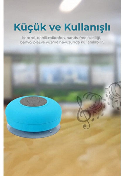 Su Geçirmez Bluetooth Duş Hoparlörü Sarı 85 mm Taşınabilir Tasarım ile Eğlencenizi Artırın