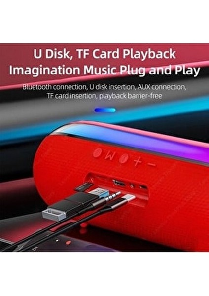 TS40 Pro Kablosuz Renkli Bluetooth Hoparlör 20 W Güç ve Yüksek Hassasiyetli Mikrofon