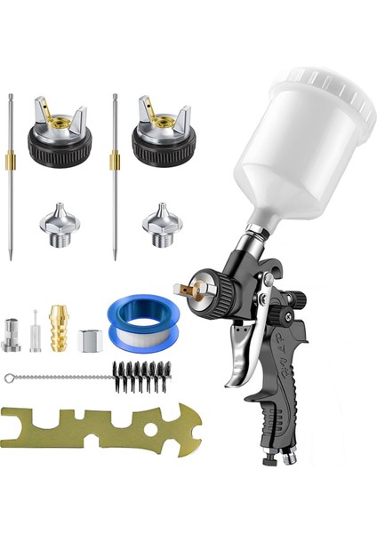 1.7/2,0 mm Nozullu Hvlp Hava Sprey Tabancası, Mini Otomotiv Hava Boya Püskürtücü Tabancası, Araba Boya Tabancası Püskürtücü (Yurt Dışından)