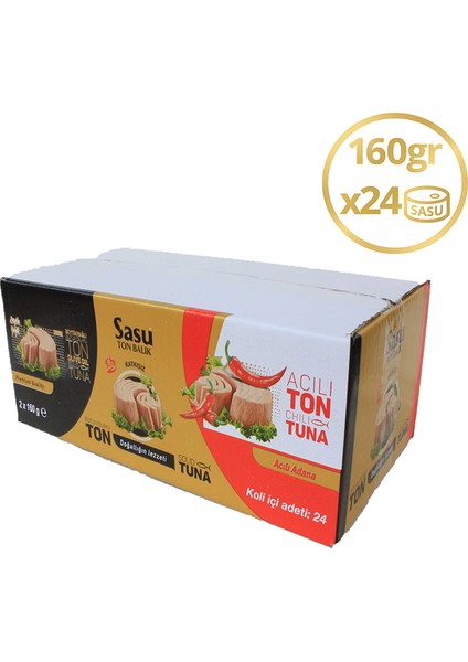 Zeytinyağlı Ton Balığı 1 Koli 24x160 gr Bütün Dilim