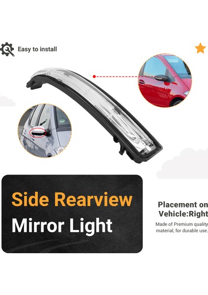 Sağ Taraftaki Dikiz Aynası Işığı A1698201221 Için Mercedes Benz A B Sınıfı W169 W245 07-11 Dönüş Sinyali Gösterge Işığı (Yurt Dışından) indirimleri