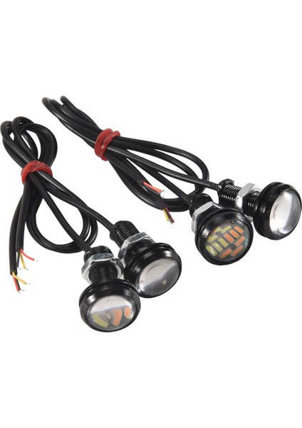 4 Adet Araba 12V 23MM Çift Renk Geçiş 4014 12 LED Drl Eagle Göz Gündüz Işığı (Yurt Dışından) fiyatları