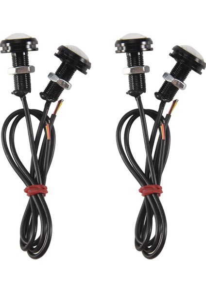 4 Adet Araba 12V 23MM Çift Renk Geçiş 4014 12 LED Drl Eagle Göz Gündüz Işığı (Yurt Dışından) modelleri